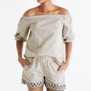 Madewell Off-the-Shoulder Striped Top